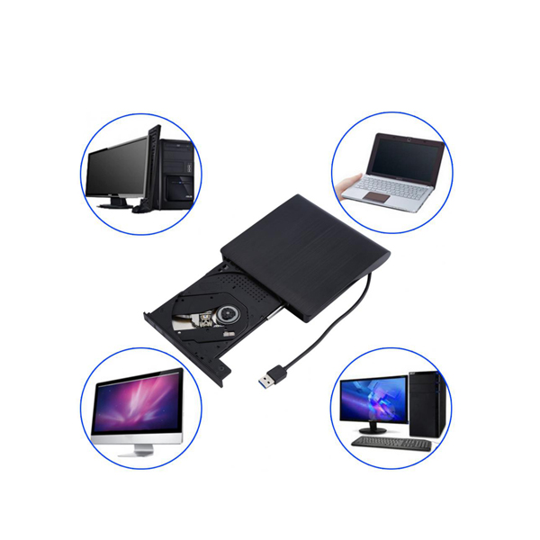 External USB 3.0 High Speed DL DVD RW Burner CD Writer Slim Portable Optical Drive for Laptop