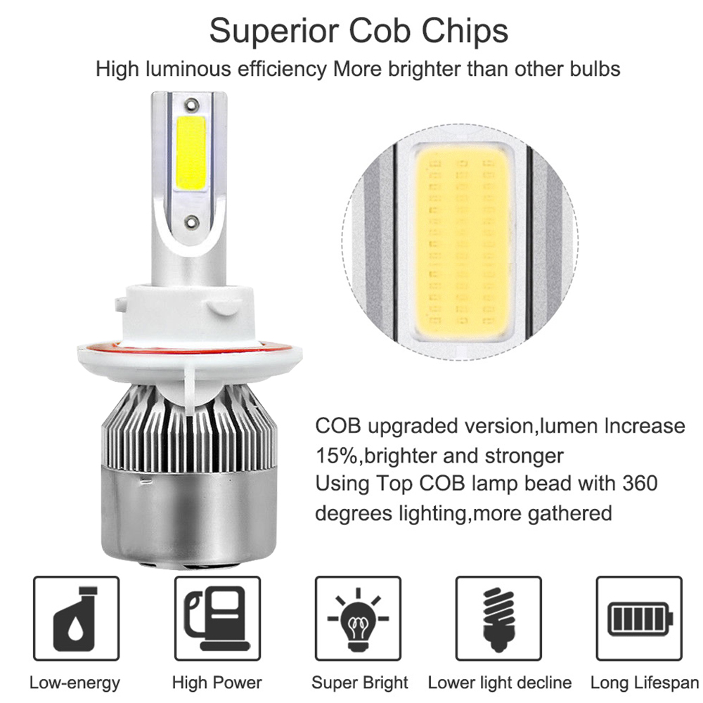 best price china h13 aluminum material 9008 led headlight bulb for car