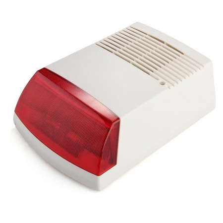 Wired Eternal Outdoor Siren Strobe for Security Alarm System Red