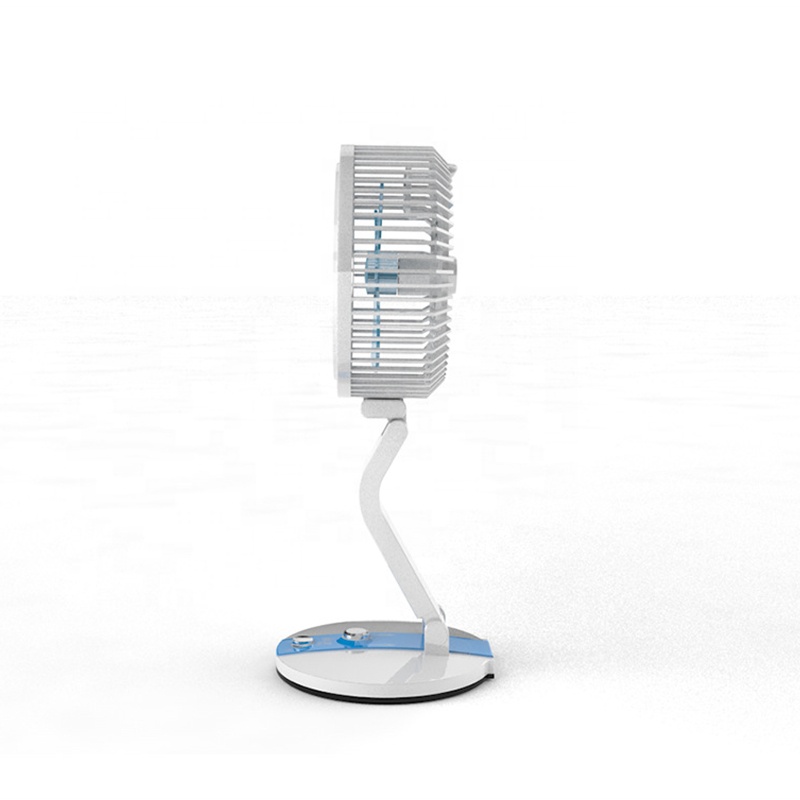 Rechargeable table fan with led lamp AC/DC rechargeable fan with led light