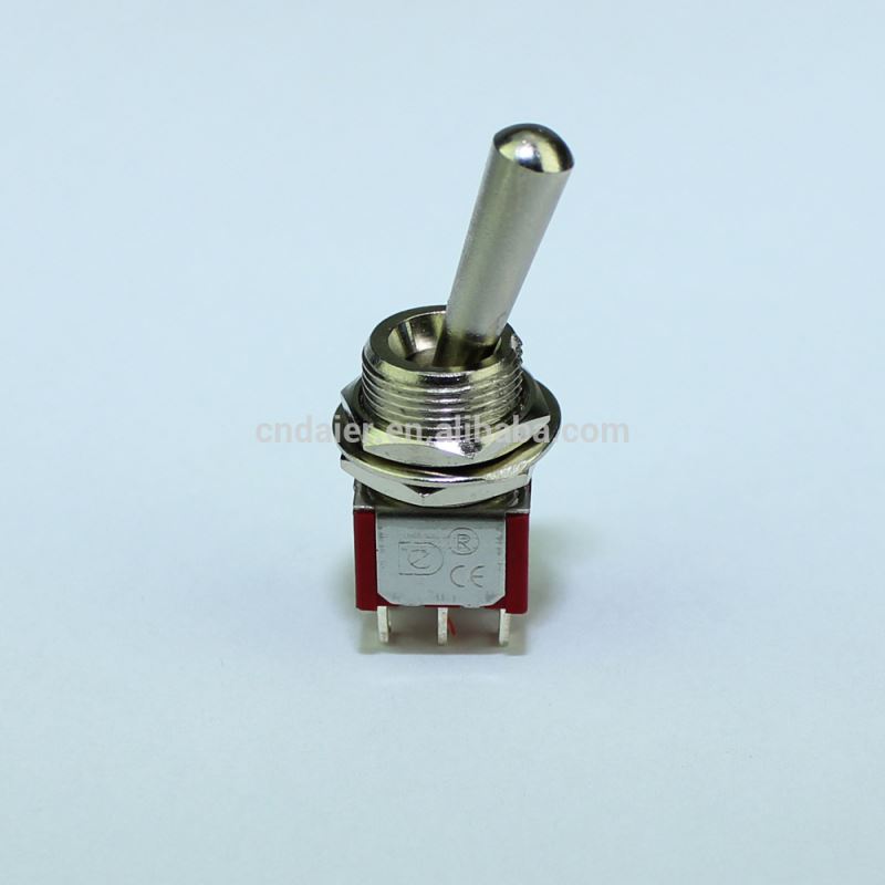 12MM Double Pole Double Throw 6Pin Locking ON OFF ON Toggle Switches