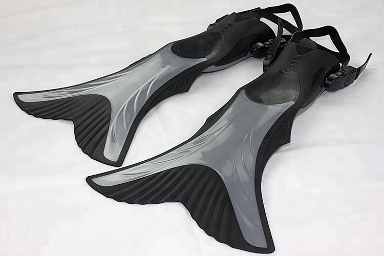 Wholesale Adult Child swim fins Adjustable Mermaid fins black kids diving fins flipper