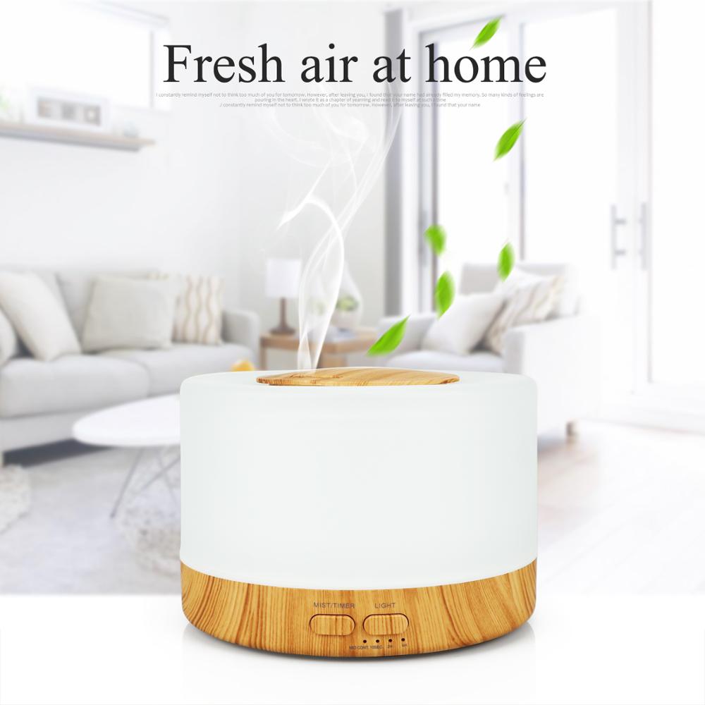 500ml Large Capacity Wood Grain Aromatherapy Essential Oil Diffuser Aroma Humidifier Scent Dispenser