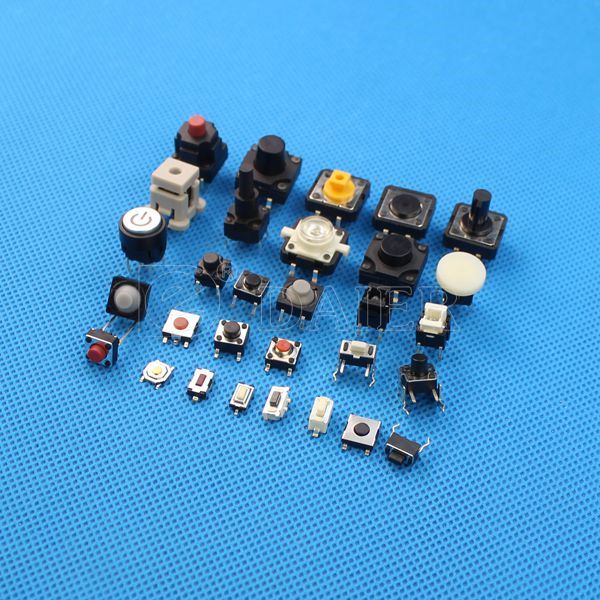 50mA 12VDC SPST OFF-(ON) PCB Terminal 4 Pin 6X6 Tact Switch