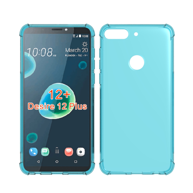 Transparent Shockproof soft Tpu cover case For HTC Desire 12 Plus