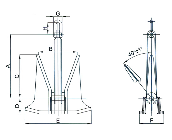 JV21-200KG Sea Anchor Applied For D-hong HHP Anchor