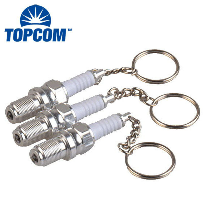 TP-301L Spark Plug Shape Micro Light LED Keychain Flashlight