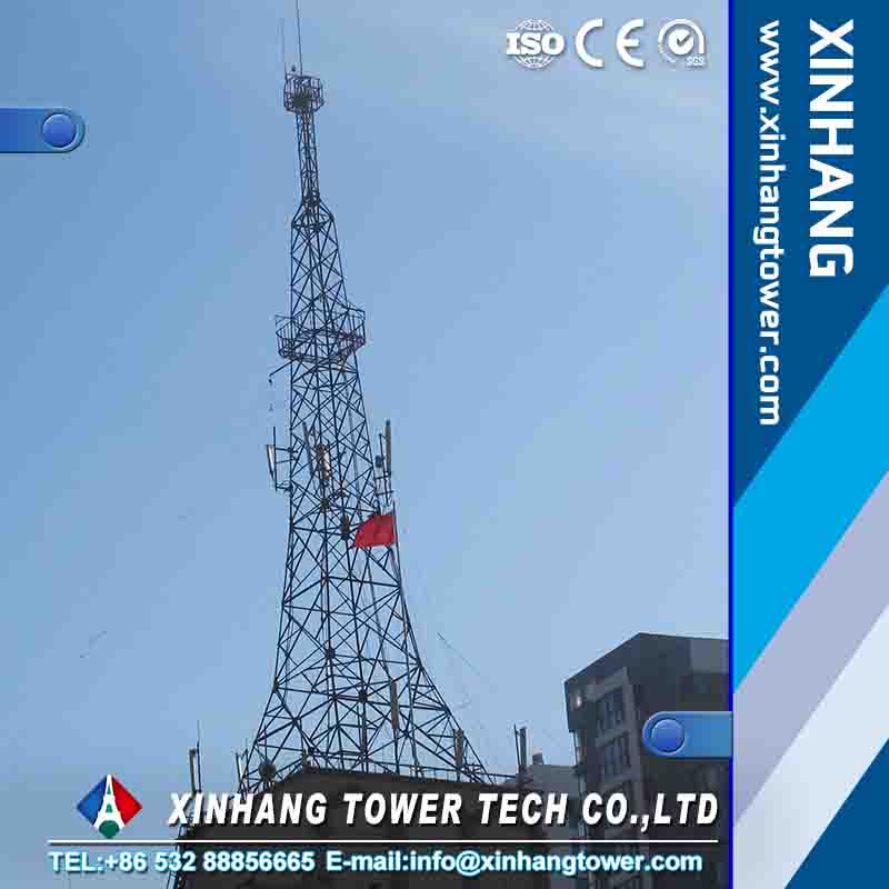 mobile communication pole / tower price steel telecom pole communication tower