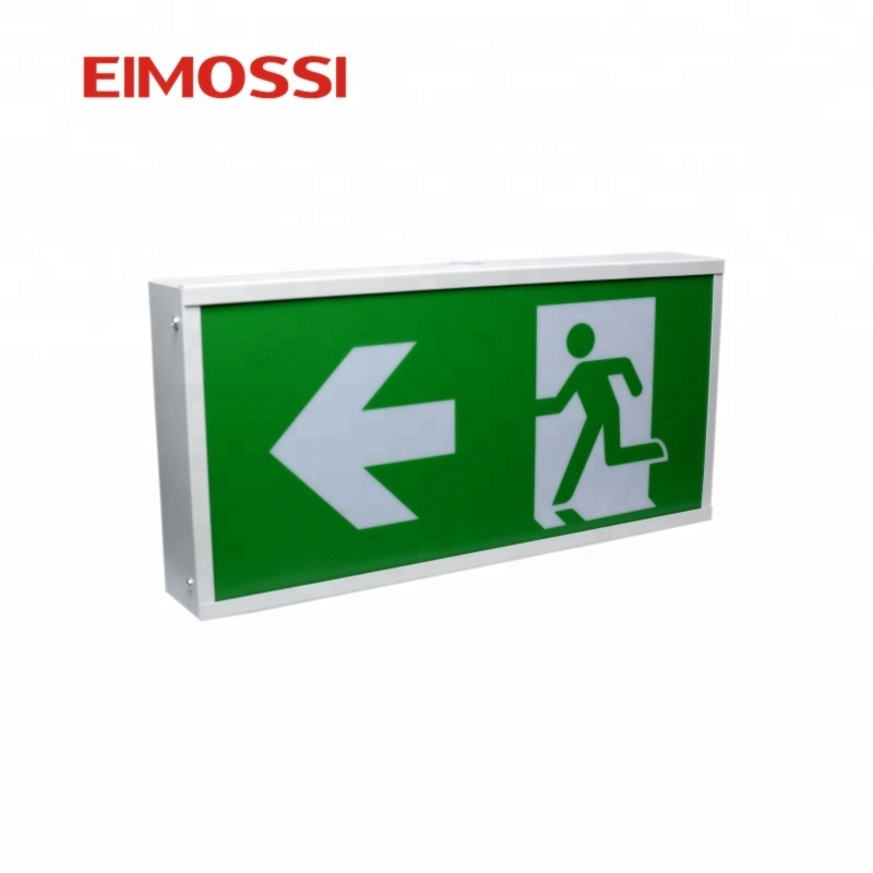 China power failure usage metal box single side electricity exit sign CE certification