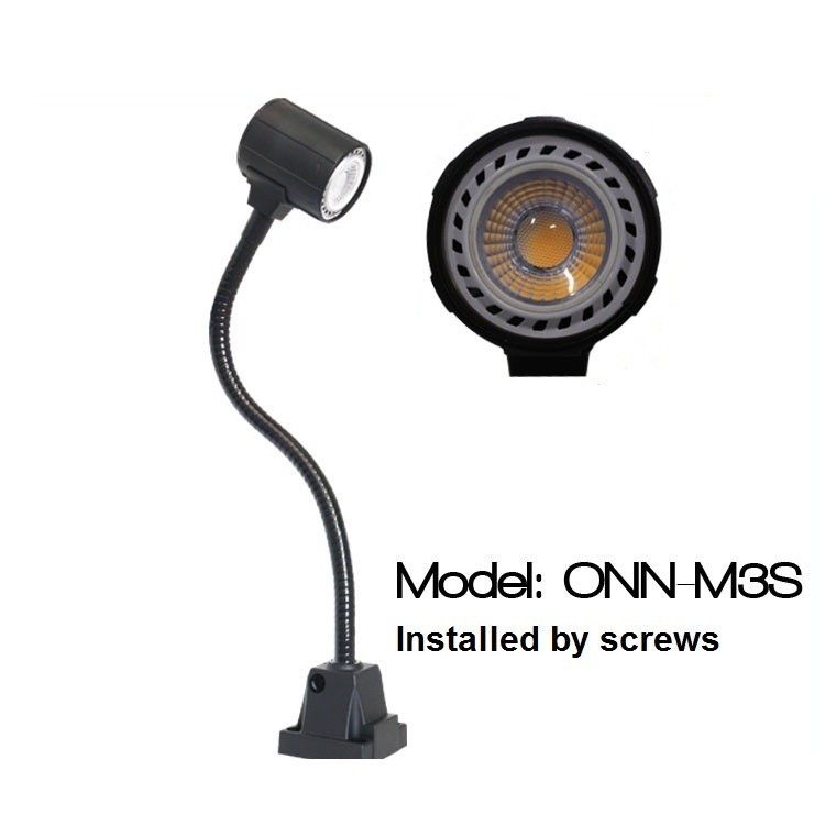 ONN Model M3S 24V 220V IP20 flexible led gooseneck machine lamp