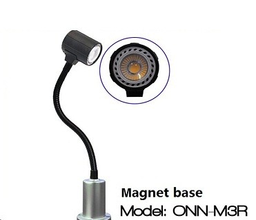 ONN model M3R 24V 220V IP20 gooseneck light mounting with magnetic base