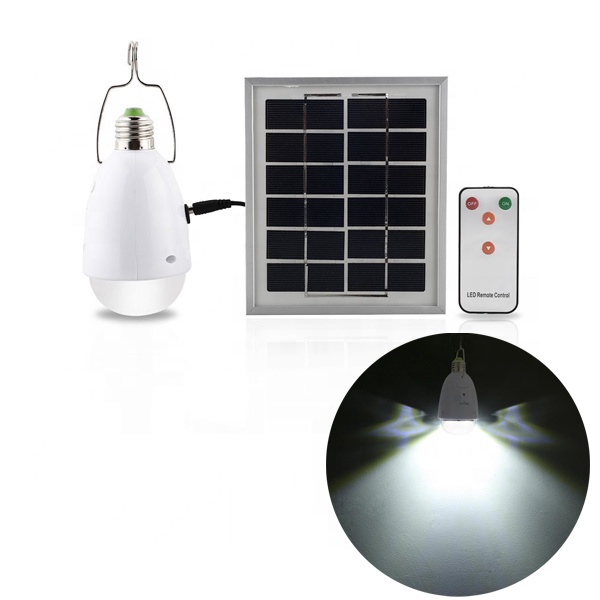 Outdoor Solar Panel System Kit 12 LED Light Bulb for Camping Hiking Remote with USB Output Mobile Phone Charger (JL-4512)