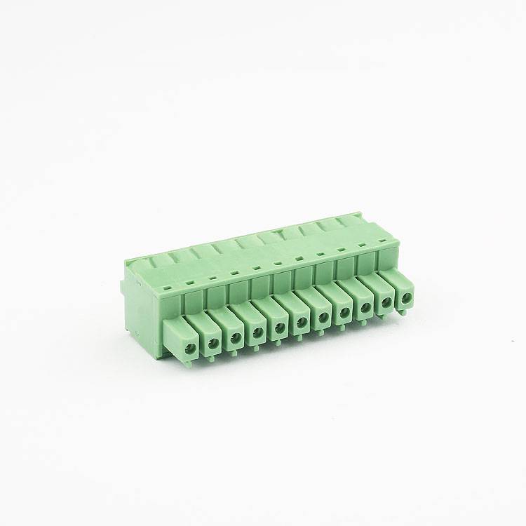 china Yongxing switch supplier green color terminal block 12 pole plug-in