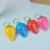 Bright colorful keychain flash strawberry led keychain