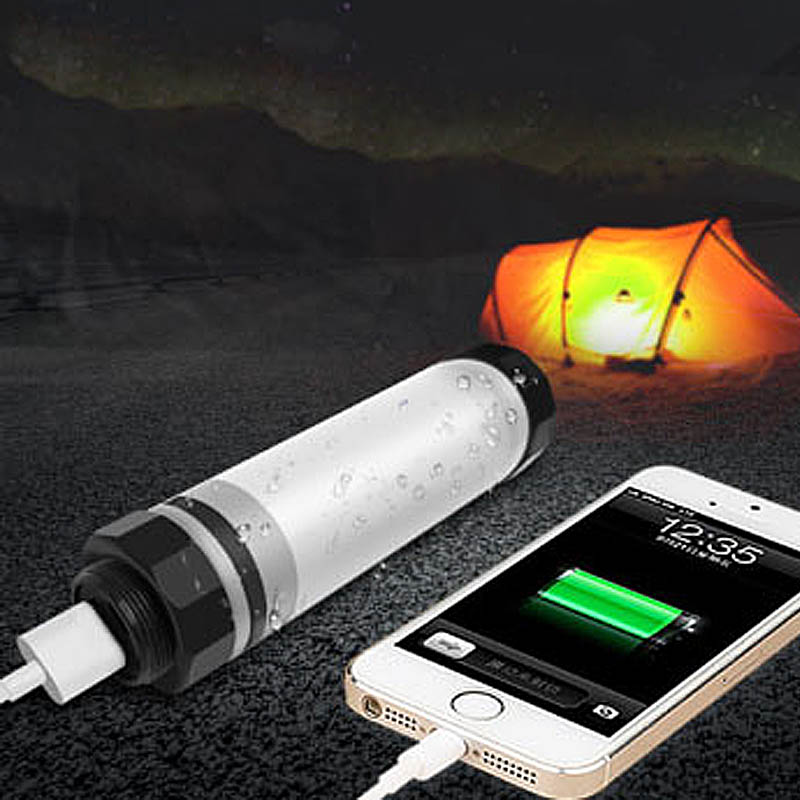 LED Outdoor Light USB Rechargeable Bulb Camping Lamp Power Bank