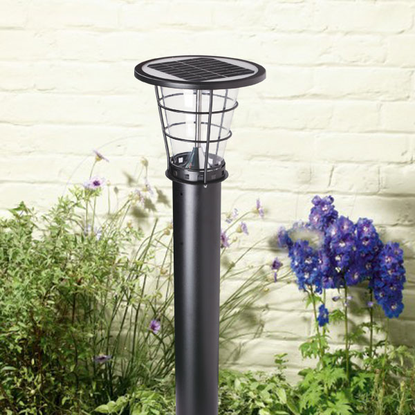 Stainless steel outdoor led solar lamp post with motion sensor