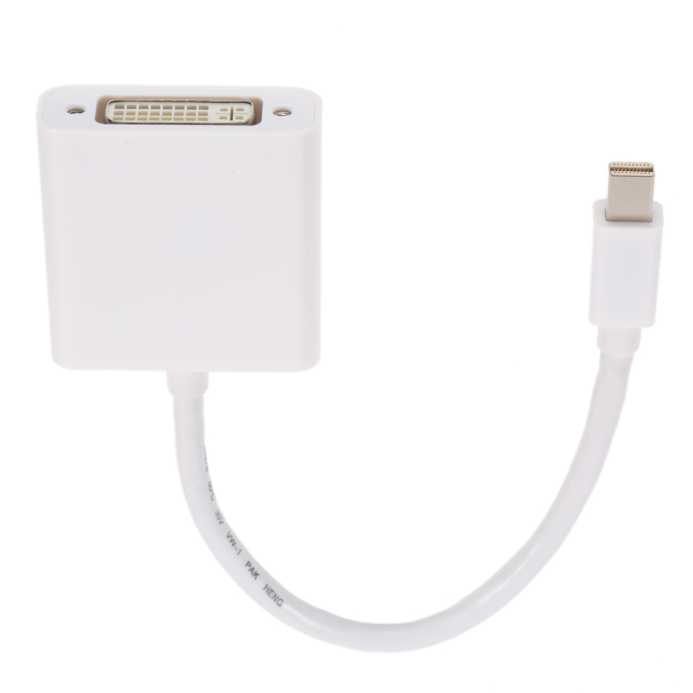 New ABS Mini DisplayPort MDP Thunderbolt to DVI Adapter Cable for MacBook Air Pro iMac Mac Mini Laptop PC HDTV Projector Monitor