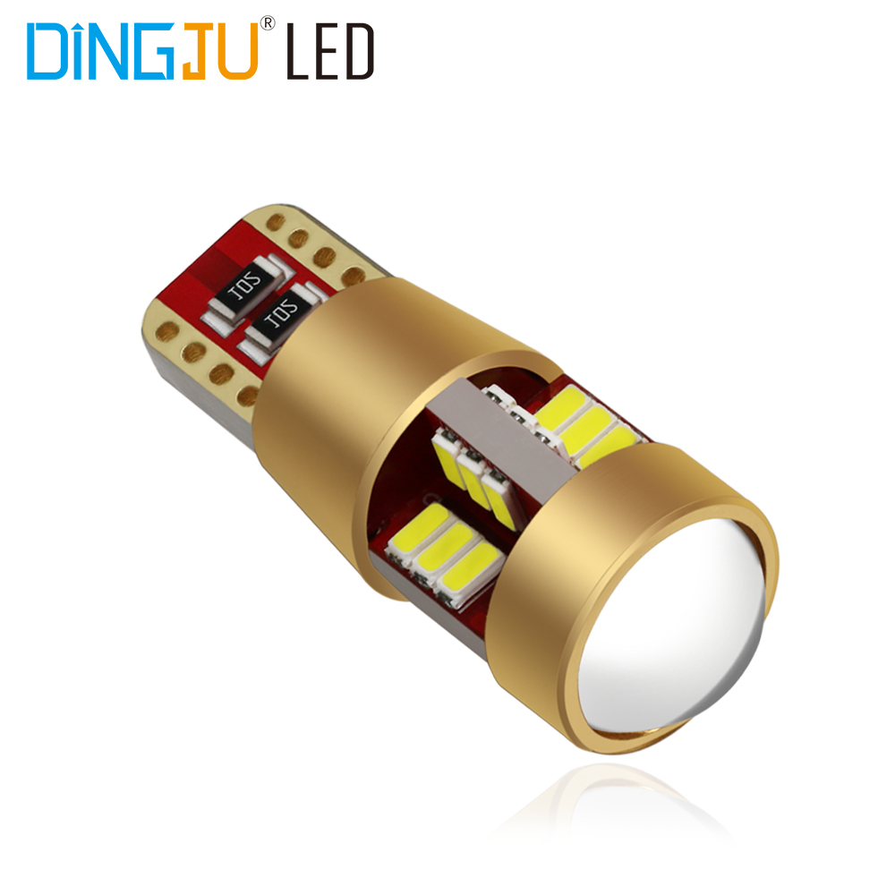 Factory Price Wholesale T10 27smd 3014 With Lens Canbus Car Auto  Bulb Reading Light Wedge Lamp  Led W5w