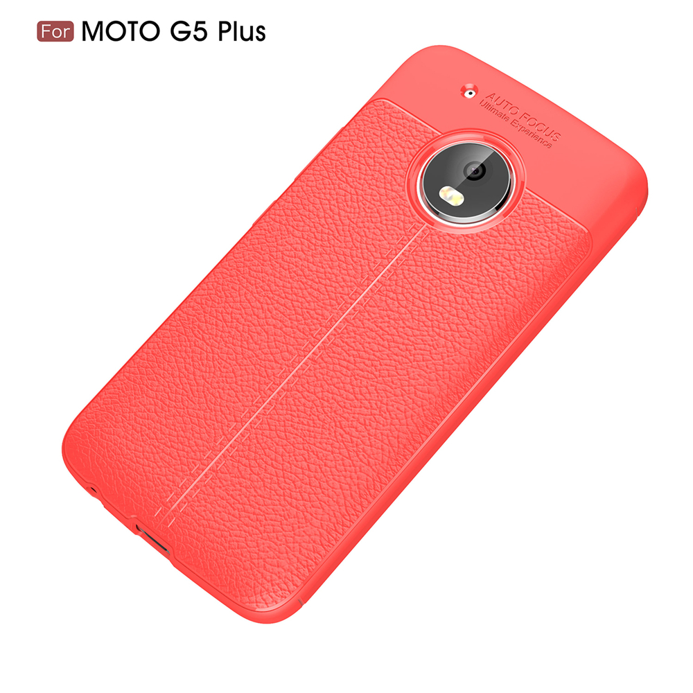 Back Case for Moto G5 Plus Armor Silicone Carbon Fiber Hybrid Protective Soft Cover