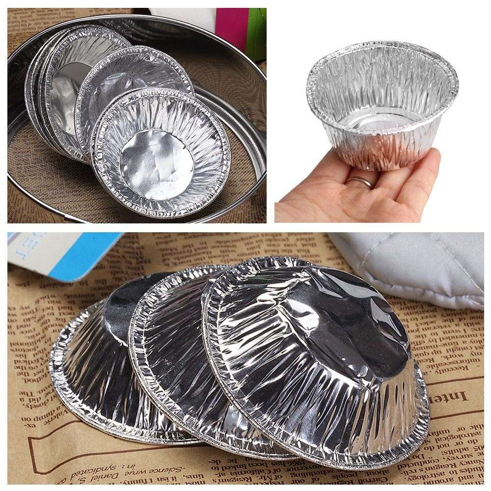 150pcs Disposable Aluminum Foil Baking Tools Cookie Muffin Cupcake Egg Tart Mold Round Cooking Tools