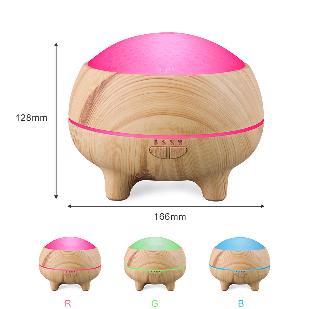 Wireless Bluetooth Smart Ultrasonic Aroma Diffuser, Wood Oil Diffuser Bluetooth Speaker Humidfiier for Organic Skin Care & Spa