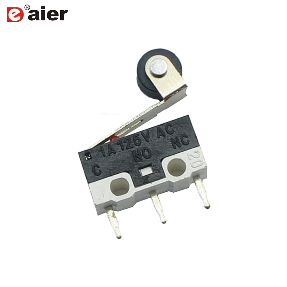 KW10 SPDT 1A 3 Pin PCB Sensitive Micro Switch With Roller Lever