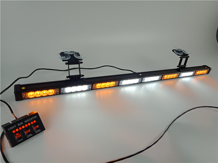 32W Waterproof Emergency LED Directional Warning light bar Traffic Advisor Lights with Suction Cups (SL244)