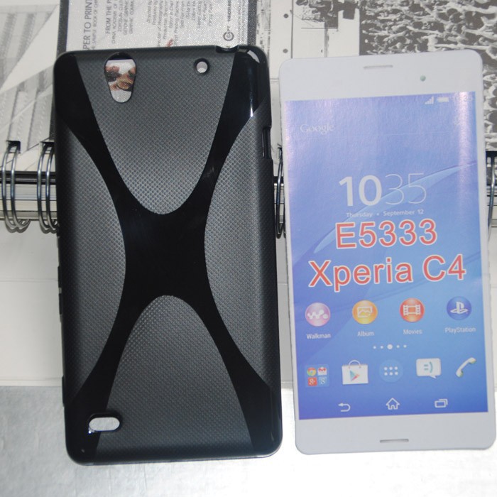 Customized cover TPU soft gel X-line case For Sony xperia C4 E533