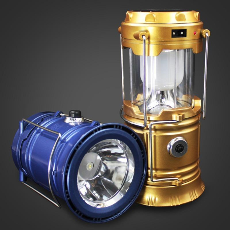 2019 newest Ningbo Goldmore 1+6LED charging camping lamp Portable Outdoor emergency lamp Lights with hook