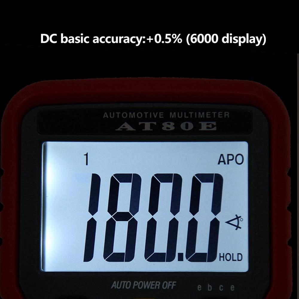 Portable New AT80E Digital Multimeter 6000 Counts Automotive Digital Multimeter Diode Automotive Multimeter