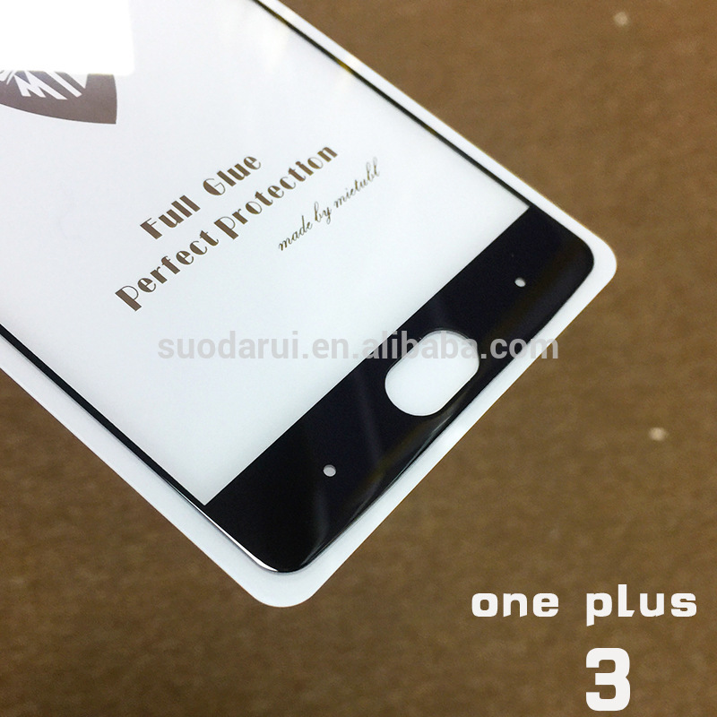 IN STOCK 2.5D Full Tempered Glass Screen Flim For OnePlus 3 3T Full glue perfect fit