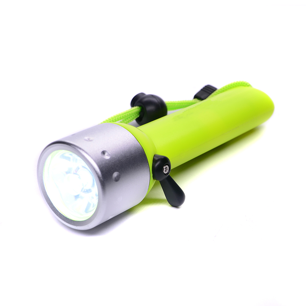 hot sale plastic the best flashlight in the world dive light led yellow Equipment Underwater Waterproof diving flashlight