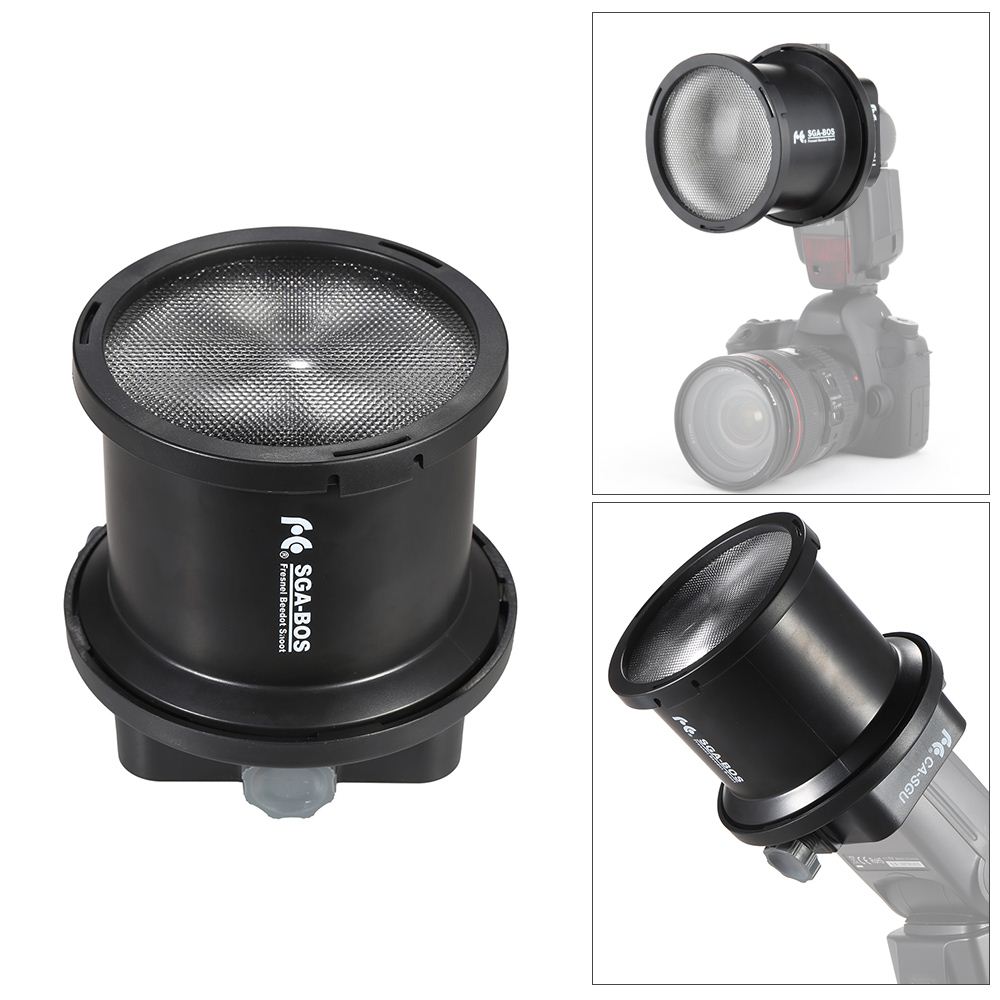 SGA-BOS Light Extender 2 Times Exposure Value Conical Snoot for Flash Speedlite with CA-SGU Adaptor and 10pcs Color Filters