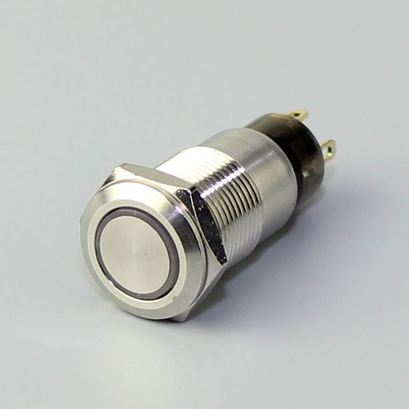 12mm ring illuminated refrigerator door rubber push button switches