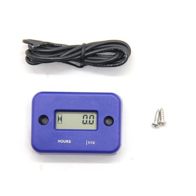 Portable Digital Tach motor Motocross Hour Meter Gauge LCD for 4 Stroke Gas Engine Offroad Panel Hour Motorcycle Generator Bike