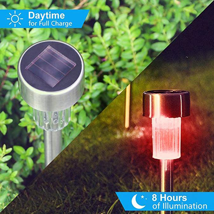 Goldmore  Stainless Steel Outdoor Solar Garden Lights for Lawn, Yard, and Driveway