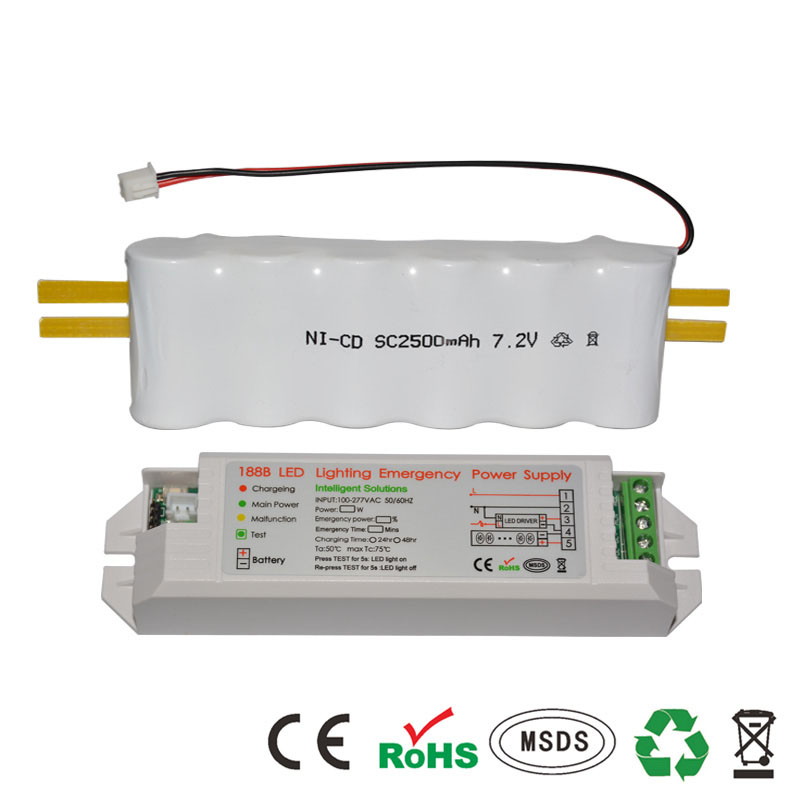 188B 5W-35W LED Emergency Kit Adapter + Green Battery pack