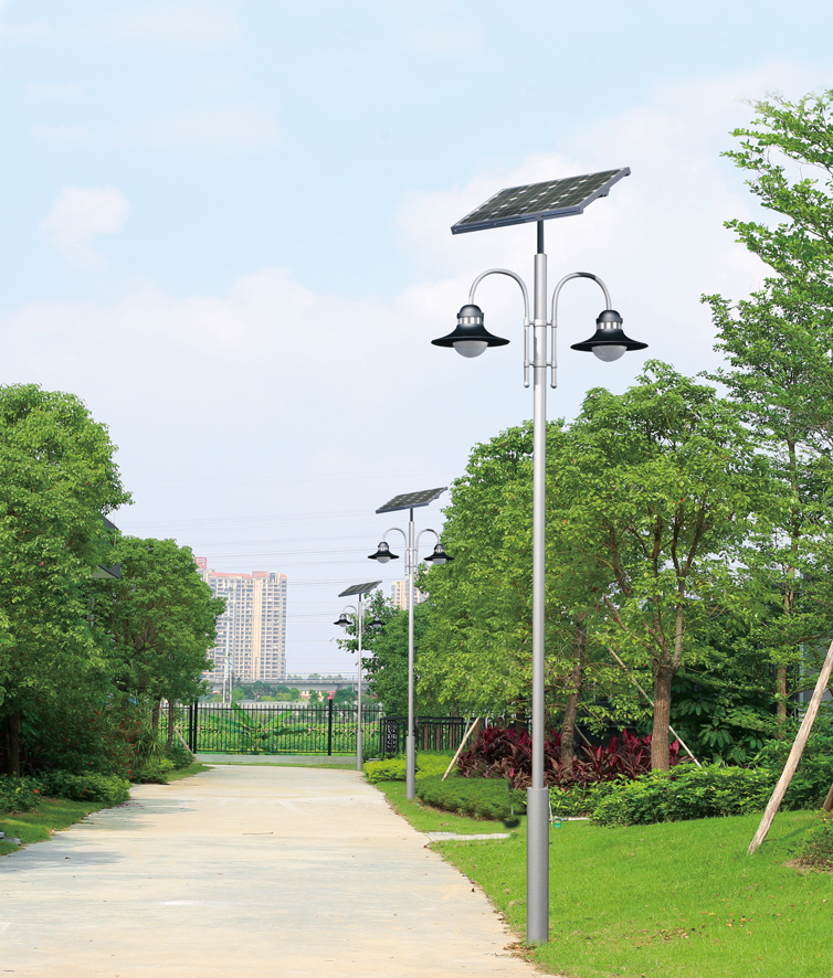 hot selling two bulbs solar power green energy 30W outdoor led street light pole solar motion sensor light road