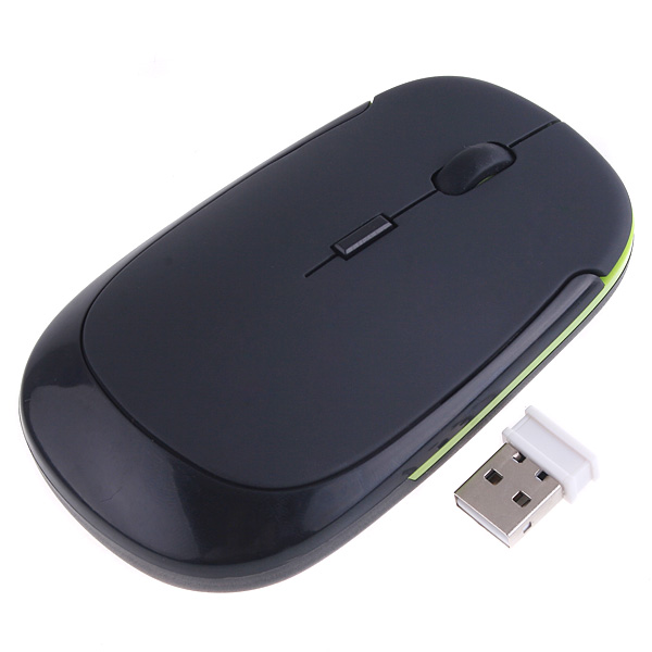 Mini USB 2.4G Wireless Optical Mouse Gaming Mice Gray For Computer PC