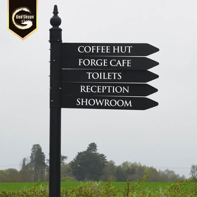Outdoor advertising double side lighted freestanding led pylon signs