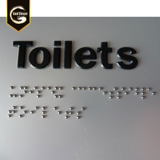Customer Made Braille Sign Door Name Restroom Wayfinding Toilet Plaque Door Office Sign
