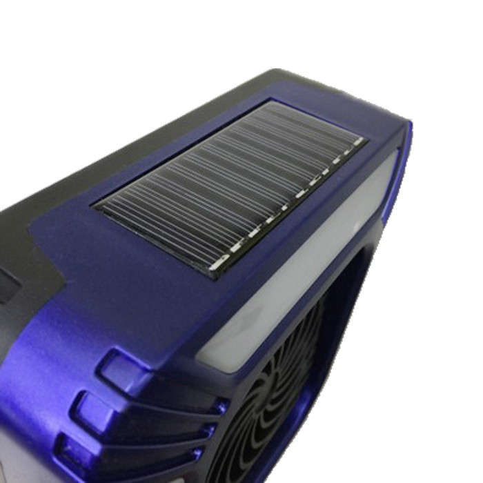 rechargeable 1.2V Portable Desk solar Cooling Fan with light and usb-cable for Camping Travel Home Office