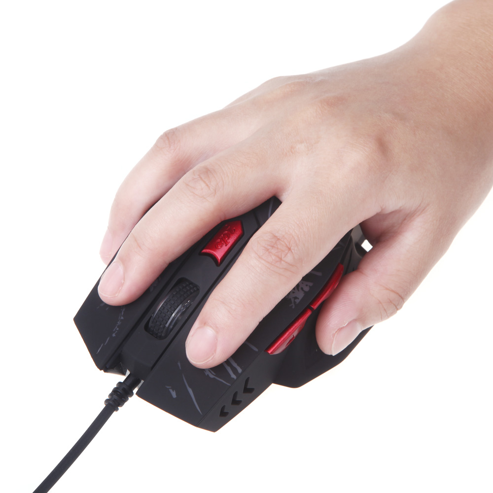 Fashion Adjustable 2400DPI 6 Buttons Optical USB Wired Gaming Mouse 7 Colors LED Game Mice for PC Laptop Computer New 2014