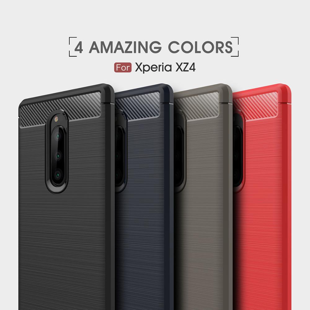 New Arrival Carbon Fiber Tpu case For Sony Xperia XZ4 brushed tpu soft cover