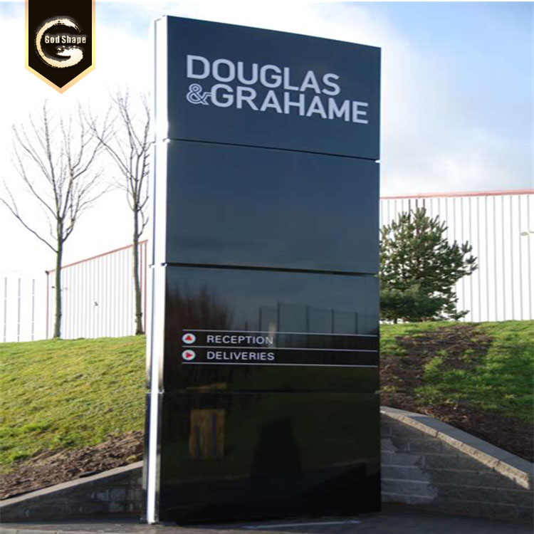 GS outdoor 4S auto pylon sign  waterproof signage freestanding  pylon sign petrol service station pylon signage