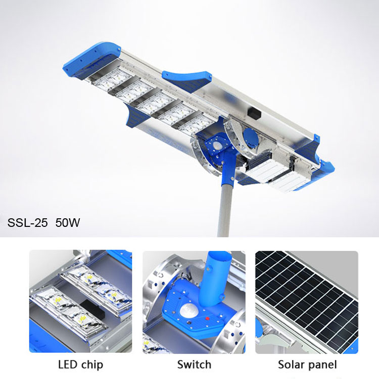 Outdoor solar led 50 w waterproof lampade solar