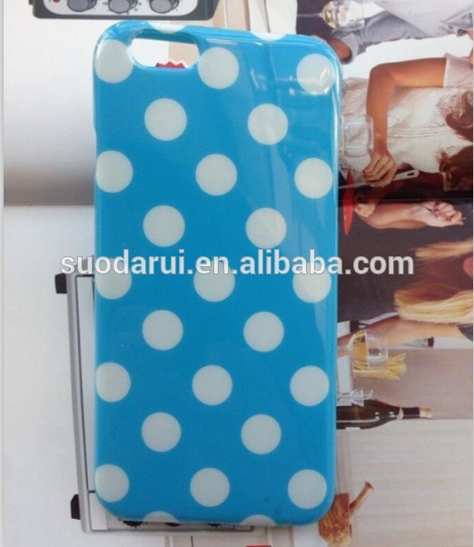 For iPhone 6 4.7 Polka Dot Case Soft Jelly TPU Cover Case