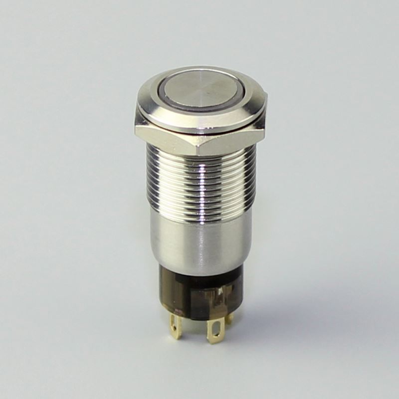12mm metal push lock switch