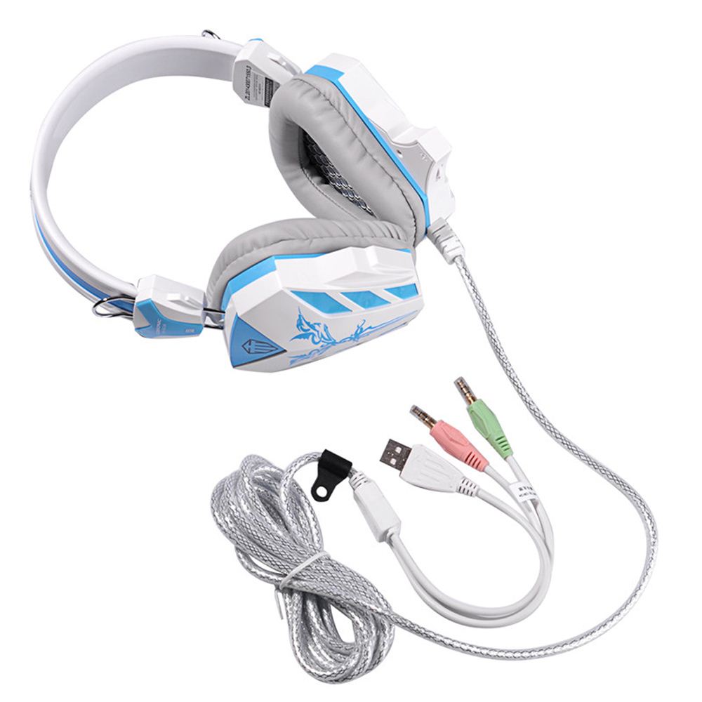 CD-618 Professional Gaming Headphone Earphones Headset with Microphone Noise Cancellation Glaring LED Light for Desktop