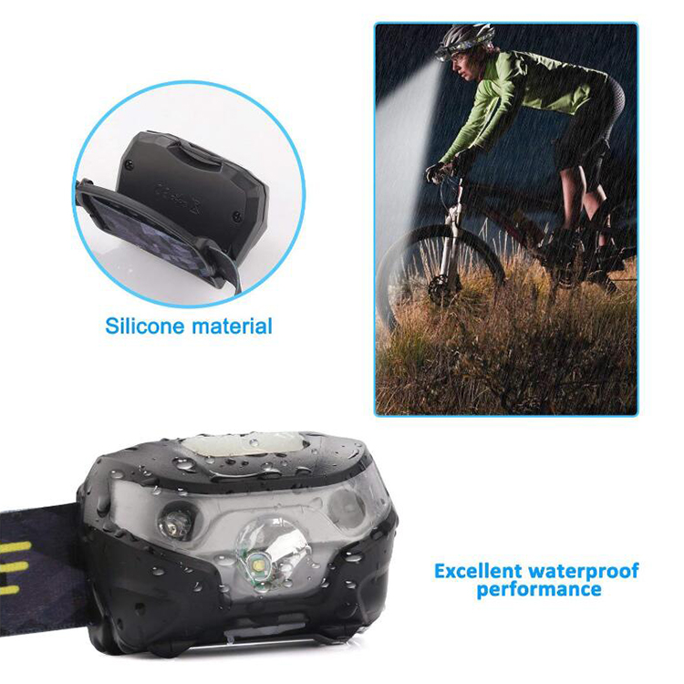 Trade assurance customized high power spot head torch waterproof USB rechargeable led headlamp with sensor